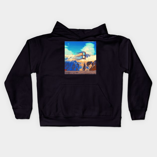 f r i d a y  v i b e s  V H S Kids Hoodie by lofi_retrowave